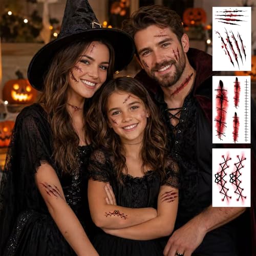 Halloween Zombie Makeup Fake Scar Tattoo Stickers 156 pcs - Variations of THIS listing