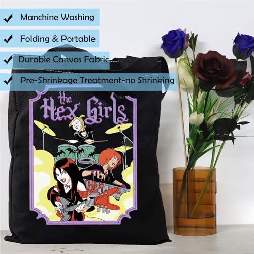 Hex Tote Bag - Horror Comedy Cartoon Inspired Halloween Gift Goth Rock Fan Accessory