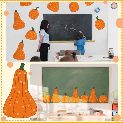 Large Pumpkin Cutouts for Fall and Halloween Classroom and Wall Decor - 45 Pieces
