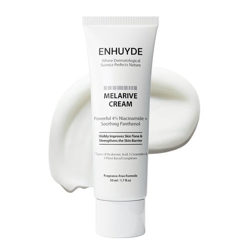 ENHUYDE Niacinamide 4% Brightening Cream for Dark Spots & Uneven Tone, Fragrance-Free Daily Face Moisturizer for Sensitive Skin, Korean Skincare (50ml / 1.7 fl. oz.)