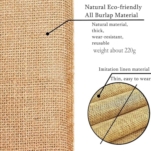 Rustic Burlap Table Runner Set - 3 Pack 12 x 108 Inches for Wedding & Holiday Decor - Style B