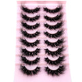 False Eyelashes 25mm Fluffy Dramatic Faux Mink Cat Eye Volume - Variation of 9D-23