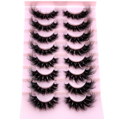 False Eyelashes 25mm Fluffy Dramatic Faux Mink Cat Eye Volume - Variation of 9D-23