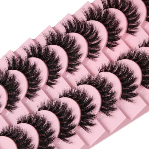 False Eyelashes Strips U2 (6-13mm) - Wispy Fluffy Cat Eye Lashes for Daily Makeup