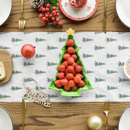 Christmas Tree Fleece Table Runner 12 Inch x 27 Yards Holiday Decor