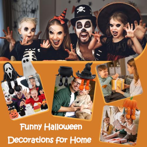 6 Pcs Halloween Ghost Decor Figurines with Movable Joints - Indoor Spooky & Funny Halloween Decorations
