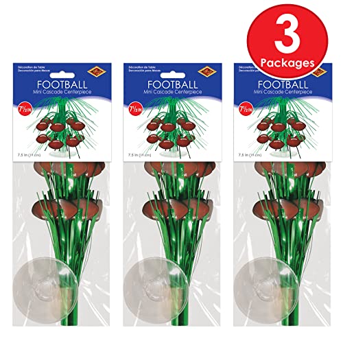 Football Mini Cascade Centerpieces - 3 Piece Sports Party Decorations