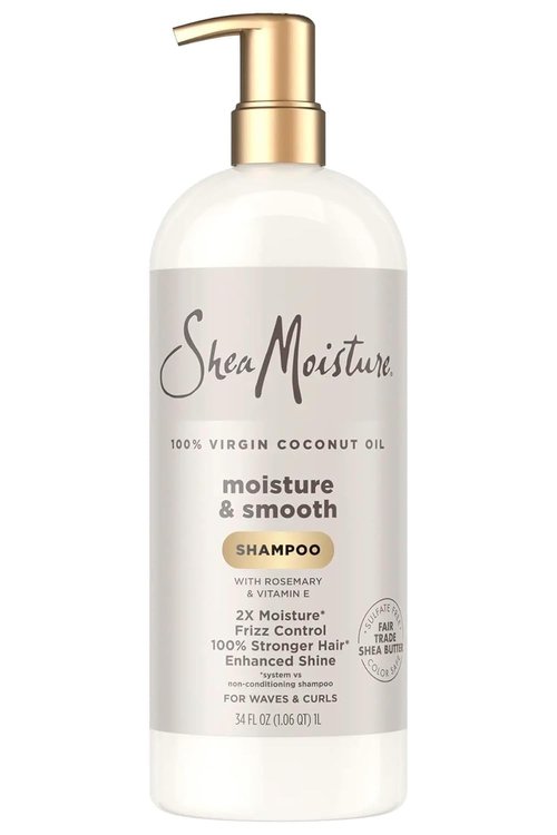 Shea Moisture 100% Virgin Coconut Oil Shampoo - Moisturizing & Smoothing Formula | 34 Fl Oz
