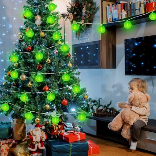 Battery Operated Green LED String Lights - 5 ft, Indoor Outdoor Decoration