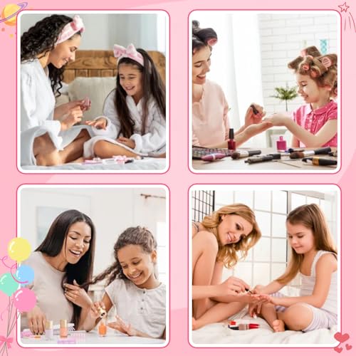 Kids Colorful Flower Press-On Nails Set with Glue - Old Colorful Flower Variation