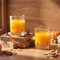 Halloween Candy Corn Juice Glasses Set of 2 - Cute Holiday Drinking Cups