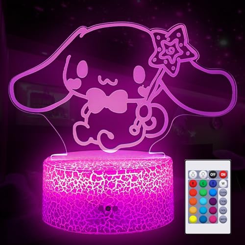 16-Color 3D Illusion Night Light Table Lamp with Touch & Remote Control