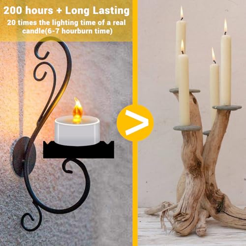 Battery Operated Tea Lights Candles 400 Pack Flickering LED Flameless Warm Yellow
