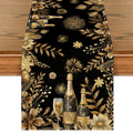Floral Fireworks Champagne Table Runner - 13x72 Inch for Dining & Party Decor