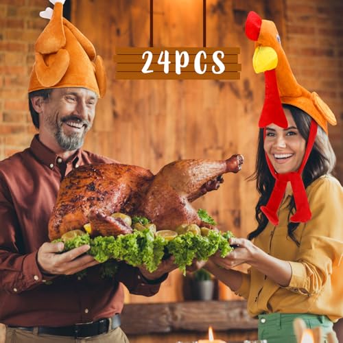 Tradder Turkey Hats 3 Designs Thanksgiving Costume for Parties - Variation 24