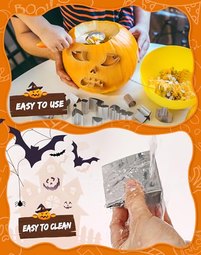 Pumpkin Carving Kit Tools with Stainless Steel Stencils & Accessories - Variation 23