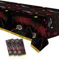 Murder Mystery Tablecloth Decorations Set - 55x86 Inches, 3 Pack