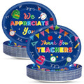 Thank You Teachers Paper Plate Set - 50pcs 11-Inch Disposable Party Supplies