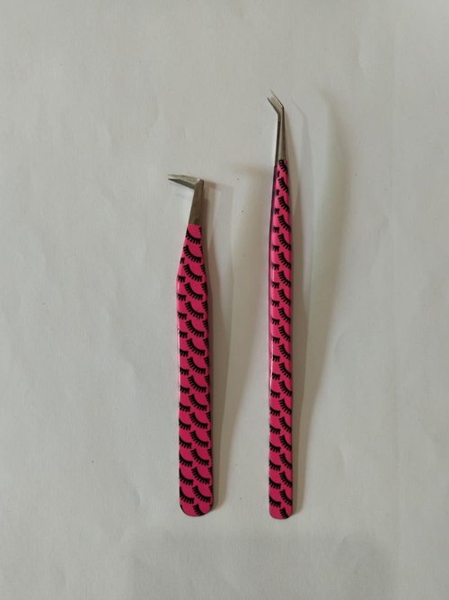 Fiber Tip Eyelash Extension Tweezers (Magenta)