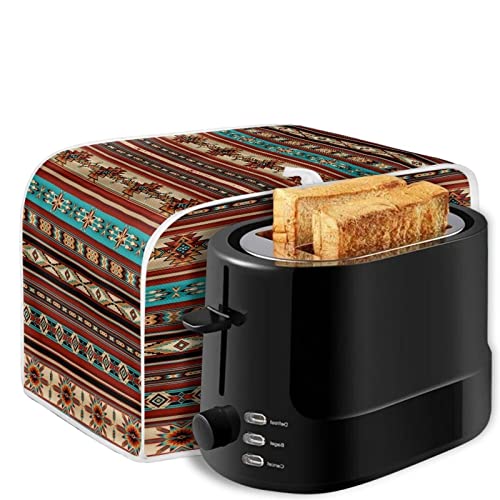 Southwestern Toaster Cover 2 Slice Wide Slot Dust Protector - Boho Aztec Style S - ZFRXIGN
