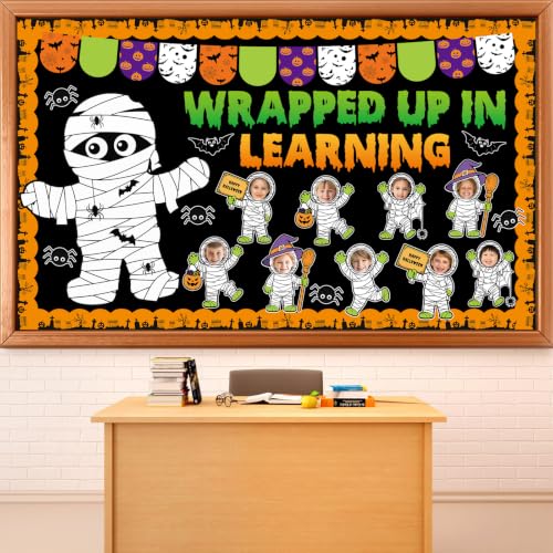 Halloween Mummy Bulletin Board Set - Wrapped Up in Learning Classroom Decor - Variation: Halloween