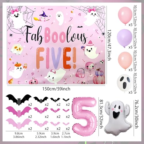 Halloween 5th Birthday Party Decorations Set - Fabboolous Five Theme