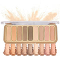 Mini Matte Eyeshadow Palette - 9 Colors, High Pigment, Waterproof & Long Lasting - Milk Tea Variation