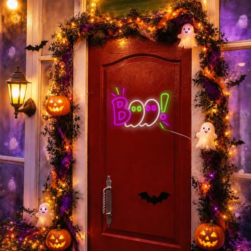 Halloween Neon Sign - Boo Neon Light Decor for Parties & Festive Spaces - Variation of THIS listing