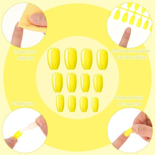 Maitys 720 Pieces 30 Sets Medium Square False Nails Artificial Ballerina Glossy Press on Nails Solid Color Coffin Fingernail for Women Girls Accessories(Retro Colors)
