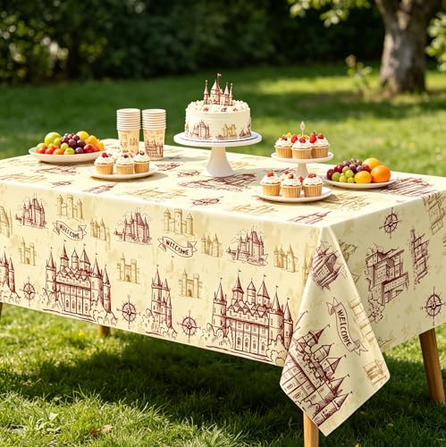 6 Pack Wizard Tablecloths 51x86 Inches - Halloween & Birthday Party Decor