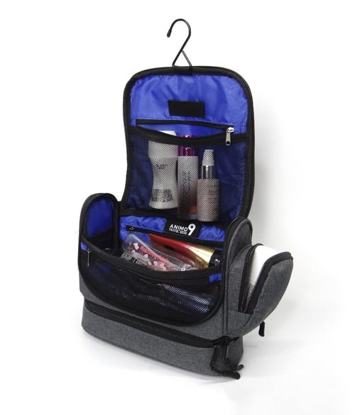 ANIMO 9 Travel Gear Hanging Toiletry Bag for Men – Rugged & Stylish Dopp Kit for the Modern Man