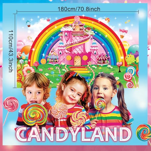 Candyland Birthday Decorations Backdrop - 72x48 Inch Variation of This Listing