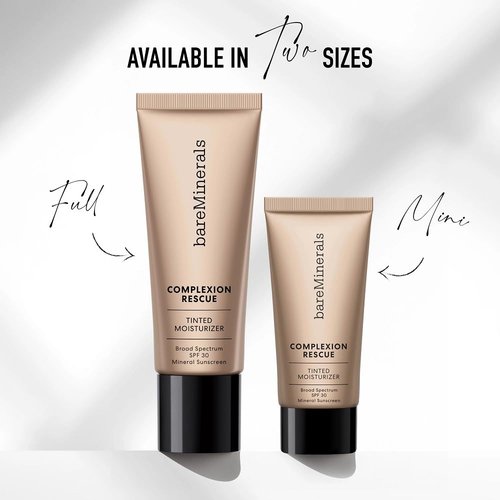 bareMinerals Complexion Rescue Tinted Moisturizer for Face with SPF 30, Travel Size, Suede 04, Vegan, Cruelty-Free & Dermatologist-Tested
