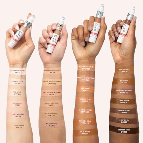 IT Cosmetics Do It All Radiant Concealer ­­– Makeup Concealer – Hydrate & Brighten – Creaseless Medium Coverage & Radiant Finish ­­– Niacinamide & Hyaluronic Acid - Light Neutral, 0.2 Fl Oz