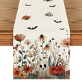Halloween Table Runner 13x60 Inch Beige Polyester Home Party Decor - Artoid Mode