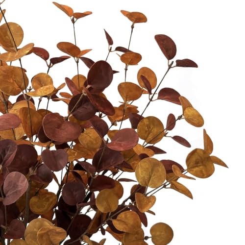 Fall Decor 6Pcs 28-Inch Faux Eucalyptus Stems for Thanksgiving Autumn Home