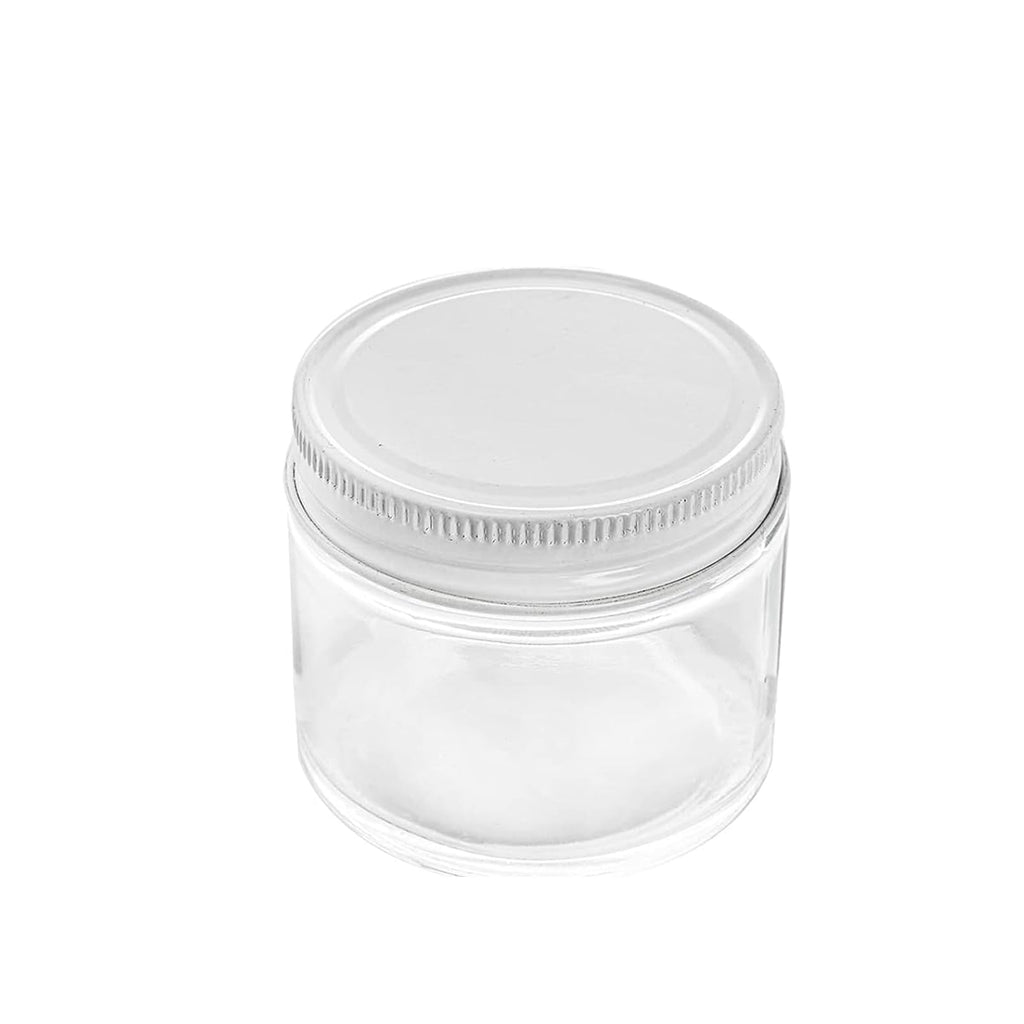 Zentriqlla 30 Pack 2oz Glass Jars with Lids, BPA-Free Round Clear Glass Containers for Spices, Crafts, Ointments, Leakproof Food Storage Mason Canning Jars for Cosmetics Jello, Balm, Wedding Favor