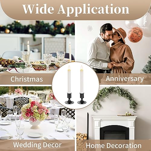 2 Pcs Black Candlestick Candle Holders Set for Halloween Table Decor - Sziqiqi Variation of THIS listing