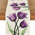 Purple Floral Table Runner 13x48 Inch Spring Summer Home Decor Boho Kitchen Dining