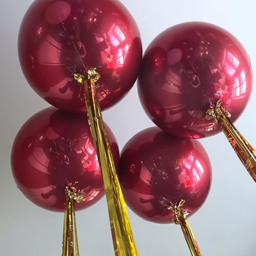 Maroon 14 Pcs Burgundy Foil Balloons Set - 22, 15 & 10 Inch Party Decor