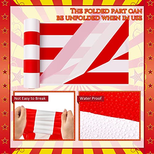 Red and White Striped Tablecloth Roll - Party Decor & Event Supplies