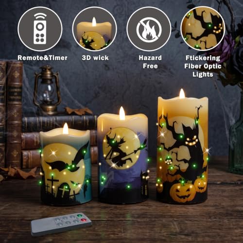 Halloween Flameless Candles with Remote Control - Wizard Variation