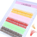 Colored Lash Clusters - Wispy Rainbow Eyelash Extensions 13/15mm - 40D-D-Mix13/15