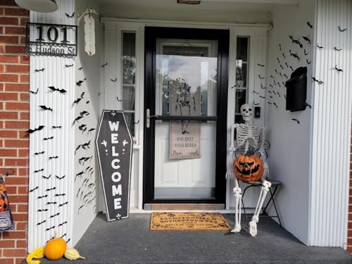 120 Pcs Halloween Bat Wall Decals Waterproof 3D Decorations for Home & Party