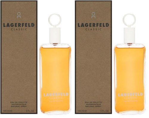 Karl Lagerfeld Paris Classic Eau de Toilette Spray for Men - 5 Ounce (Pack of 2)