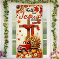 Fall for Jesus Door Banner Christmas Porch Decoration Snowman#11