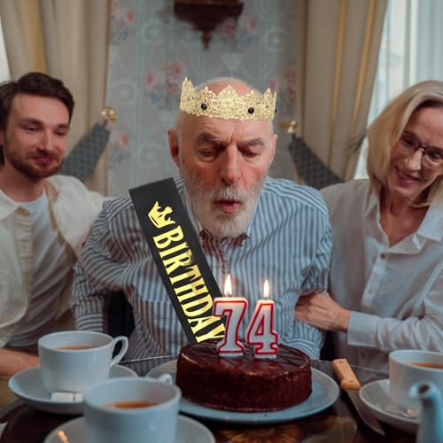 Gold King Crown and Sash Set for Birthday Party Men’s Decorations