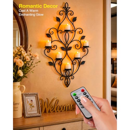 Rechargeable Flameless Votive Candles with Remote & Timer Set of 6 - Home Decor