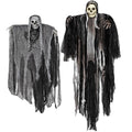 Halloween Hanging Grim Reaper Decorations Set - 55" & 35.4" Spooky Yard Props