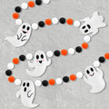 Halloween Felt Pompom Banner 7.5 Ft Pre-Assembled Ghosts & Felt Balls Decor